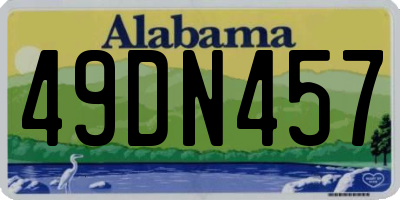 AL license plate 49DN457