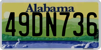 AL license plate 49DN736
