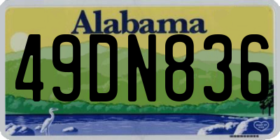 AL license plate 49DN836