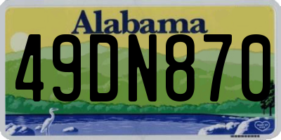 AL license plate 49DN870