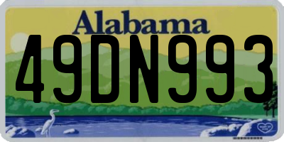 AL license plate 49DN993