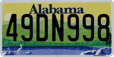 AL license plate 49DN998