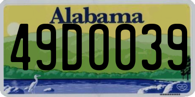 AL license plate 49DO039