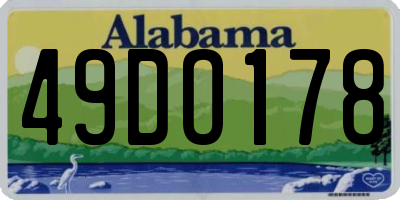 AL license plate 49DO178