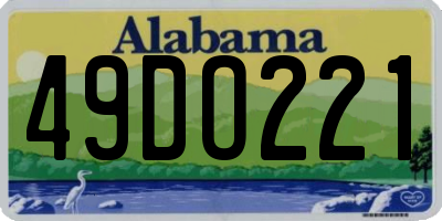 AL license plate 49DO221