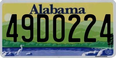 AL license plate 49DO224