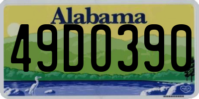 AL license plate 49DO390