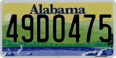AL license plate 49DO475