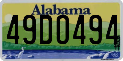 AL license plate 49DO494
