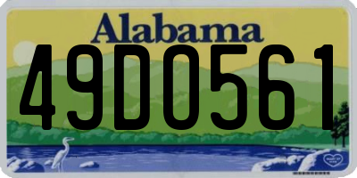 AL license plate 49DO561