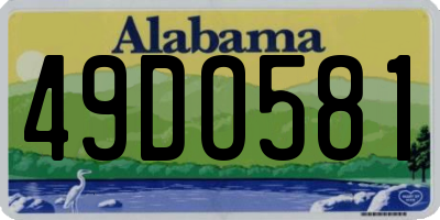AL license plate 49DO581