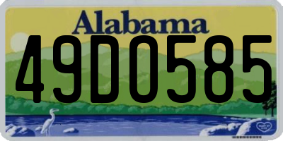 AL license plate 49DO585