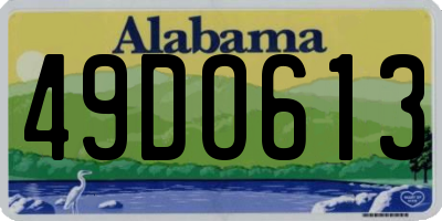 AL license plate 49DO613