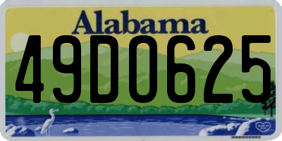 AL license plate 49DO625