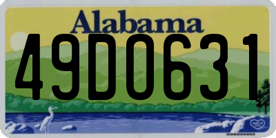 AL license plate 49DO631