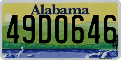 AL license plate 49DO646