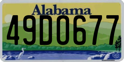 AL license plate 49DO677