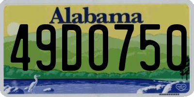 AL license plate 49DO750