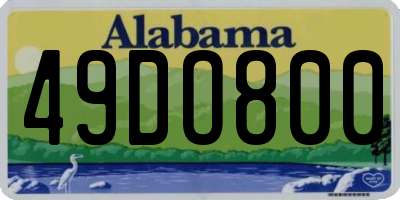 AL license plate 49DO800