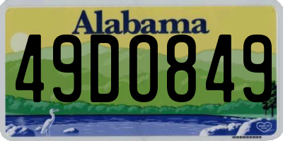 AL license plate 49DO849