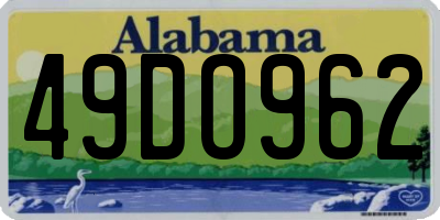 AL license plate 49DO962