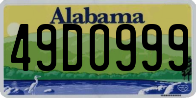 AL license plate 49DO999