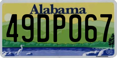 AL license plate 49DP067
