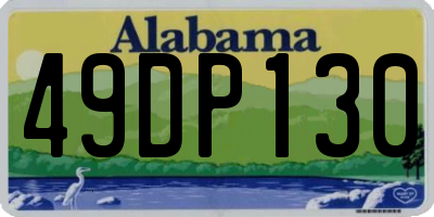 AL license plate 49DP130