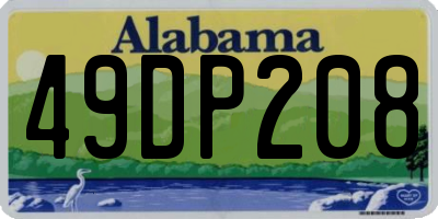 AL license plate 49DP208