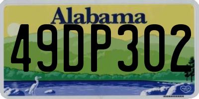 AL license plate 49DP302