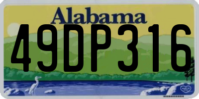 AL license plate 49DP316