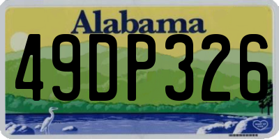 AL license plate 49DP326