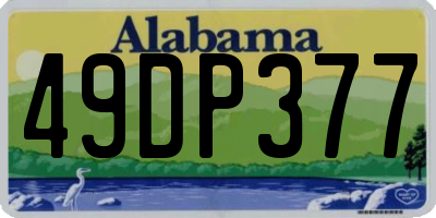 AL license plate 49DP377