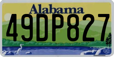 AL license plate 49DP827