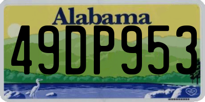 AL license plate 49DP953