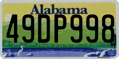 AL license plate 49DP998