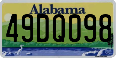 AL license plate 49DQ098