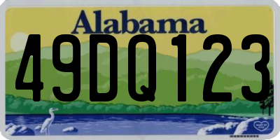 AL license plate 49DQ123