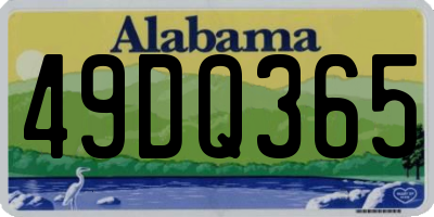 AL license plate 49DQ365
