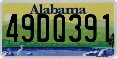 AL license plate 49DQ391