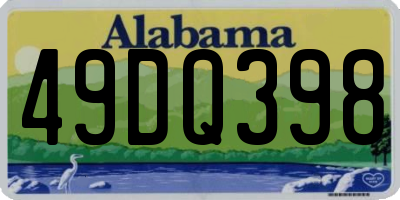 AL license plate 49DQ398