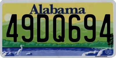 AL license plate 49DQ694