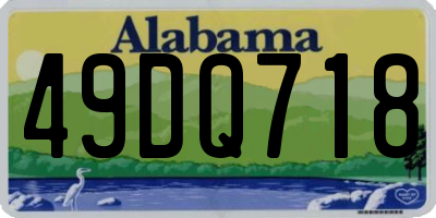 AL license plate 49DQ718