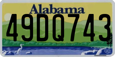 AL license plate 49DQ743