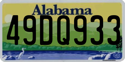 AL license plate 49DQ933