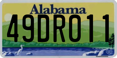 AL license plate 49DR011