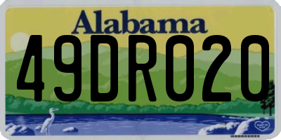 AL license plate 49DR020