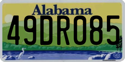 AL license plate 49DR085