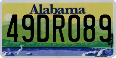 AL license plate 49DR089