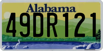 AL license plate 49DR121